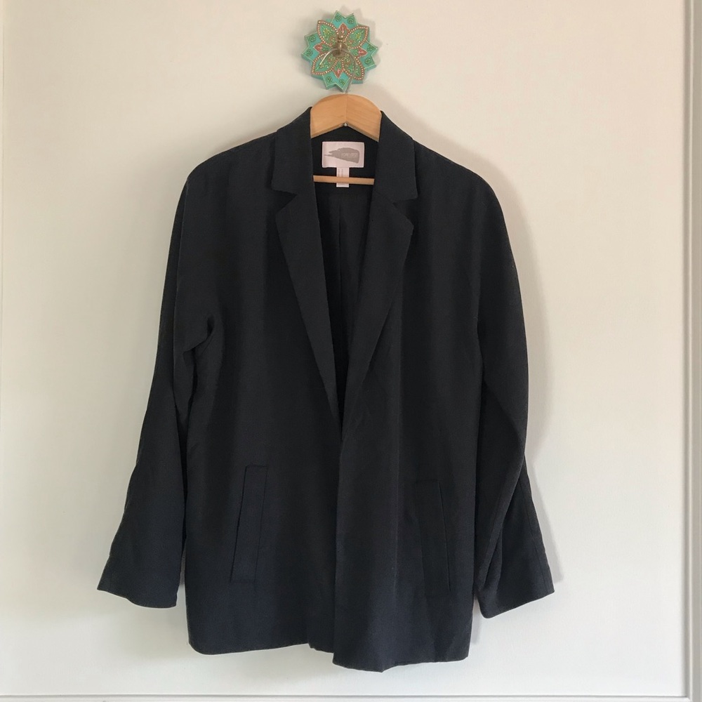 Casual black slouchy jacket, size M